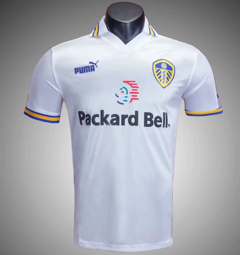 1999 Leeds United Retro Home Kit Soccer Jersey